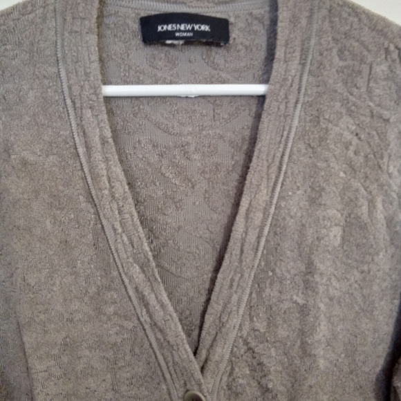 Jones New York Jacquard Terry Velour Duster - Picture 3 of 16